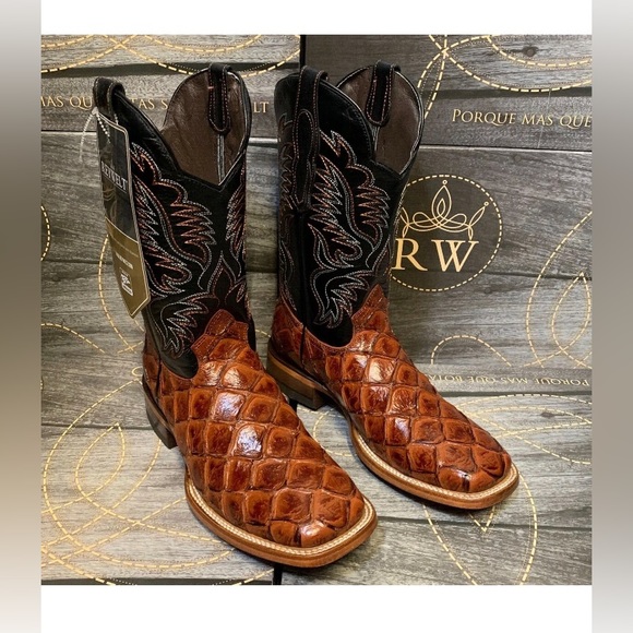 reywelt Shoes 00440 Mens Cowboy Fish Pirarucu Boots Poshmark